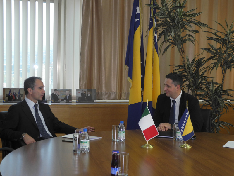 Predsjedatelj Zastupničkog doma dr. Denis Bećirović susreo se sa veleposlanikom Republike Italije
